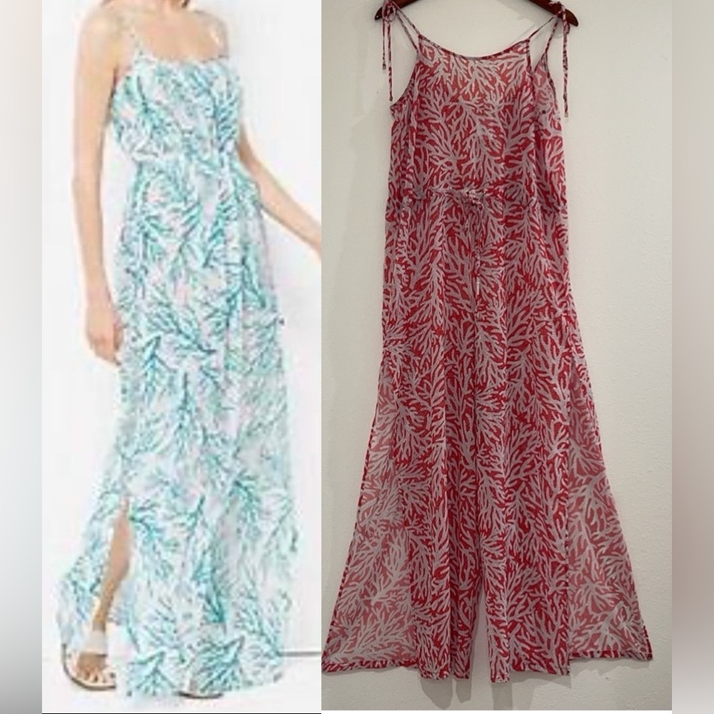 MICHAEL Michael Kors “Sea Coral” 🪸 Swim Cover-Up Jumpsuit